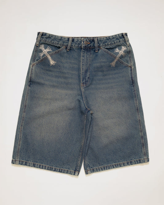 CROSS DENIM SHORTS