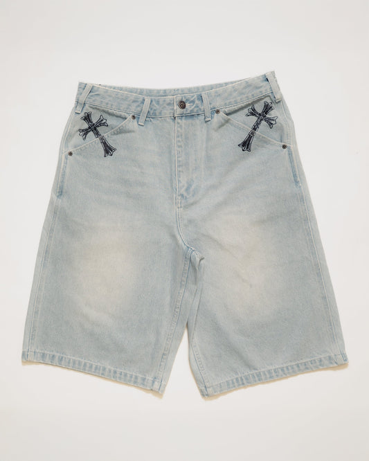 CROSS DENIM SHORTS