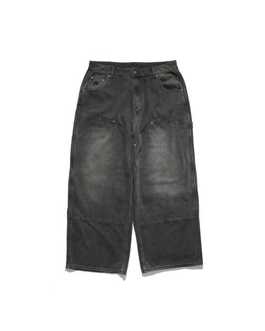 DOUBLE KNEE BAGGY DENIM