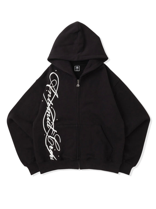 Antimid Script Logo Zip Hoodie