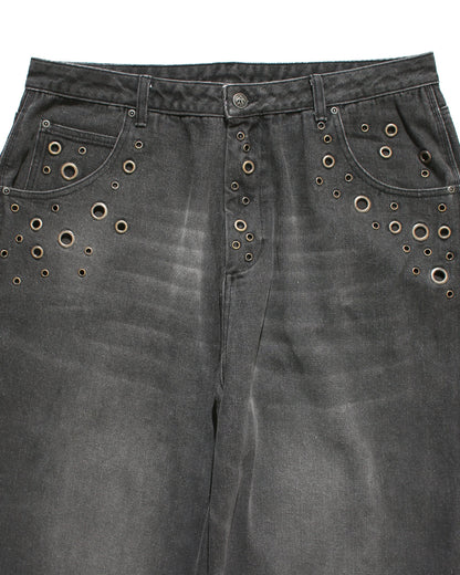 EYELET BAGGY DENIM free