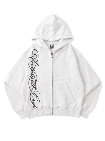 Antimid Script Logo Zip Hoodie