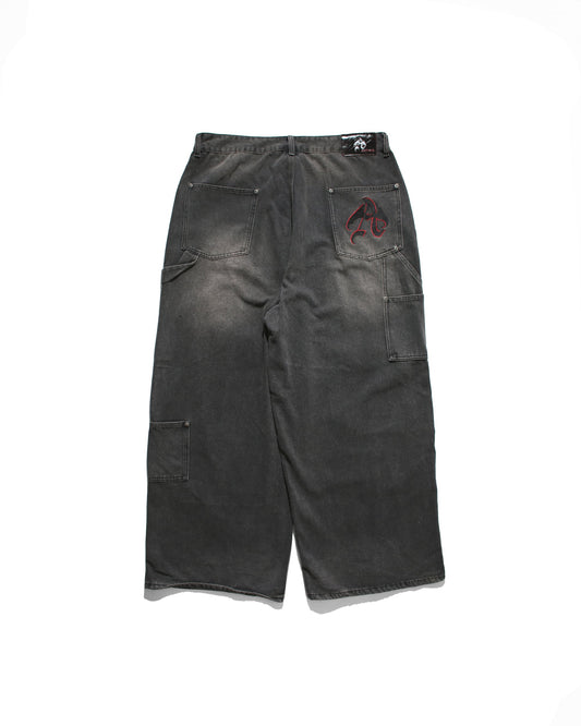 DOUBLE KNEE BAGGY DENIM