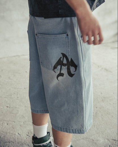 CROSS DENIM SHORTS