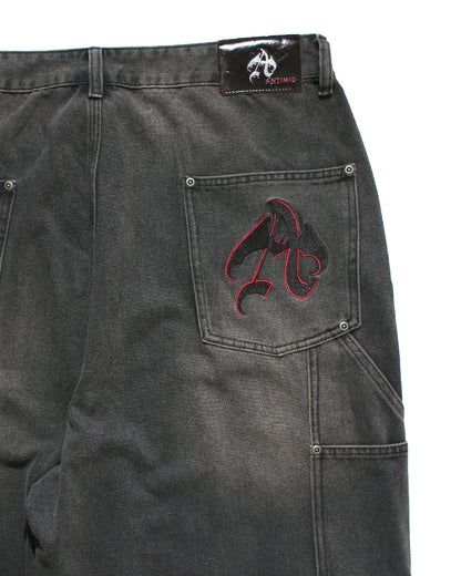 DOUBLE KNEE BAGGY DENIM