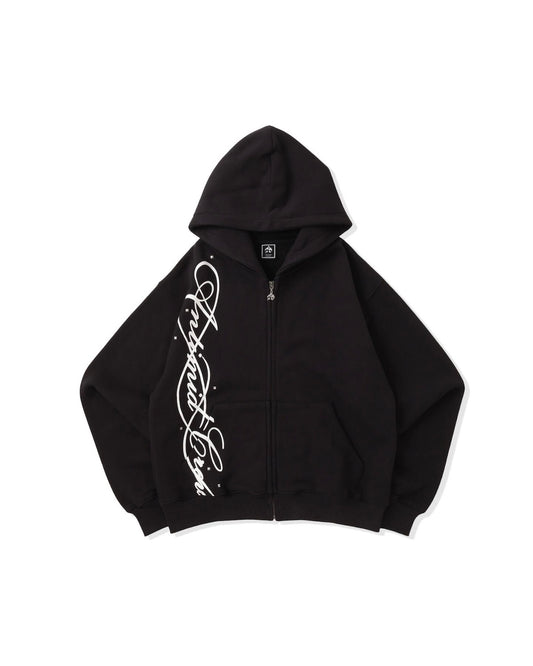 Antimid Script Logo Zip Hoodie