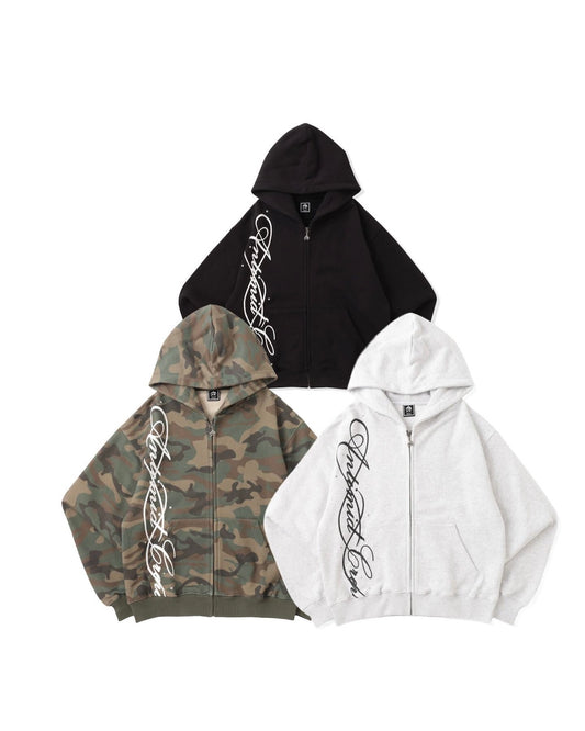 Antimid Script Logo Zip Hoodie