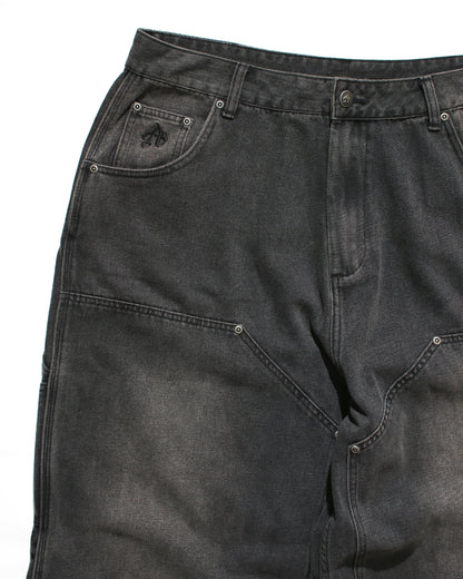 DOUBLE KNEE BAGGY DENIM