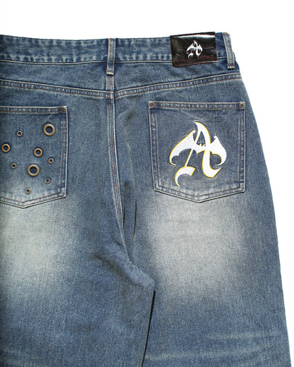 EYELET BAGGY DENIM free