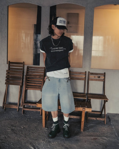 CROSS DENIM SHORTS