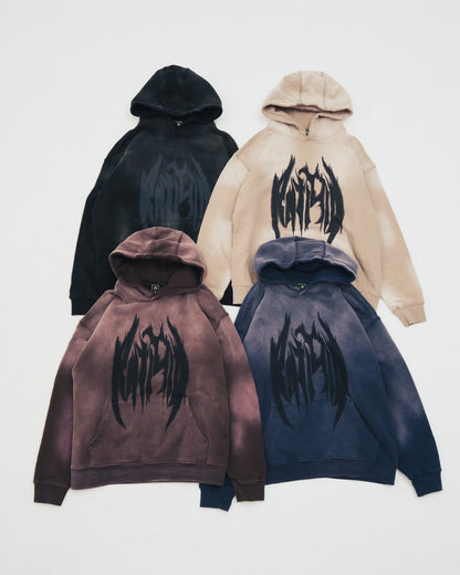 PIGMENT LOGO HOODIE - BEIGE