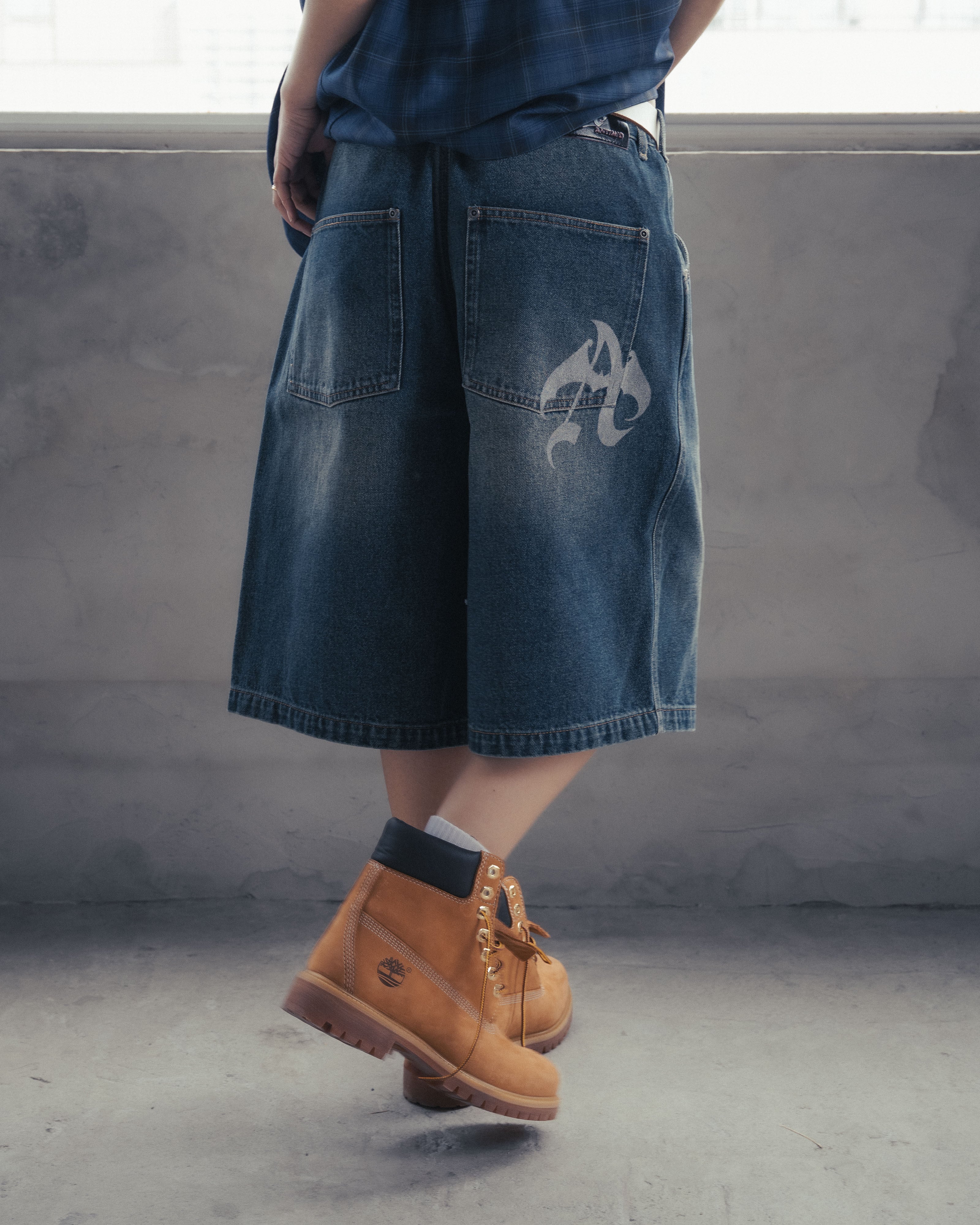 CROSS DENIM SHORTS – ANTIMID