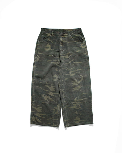 DOUBLE KNEE BAGGY DENIM