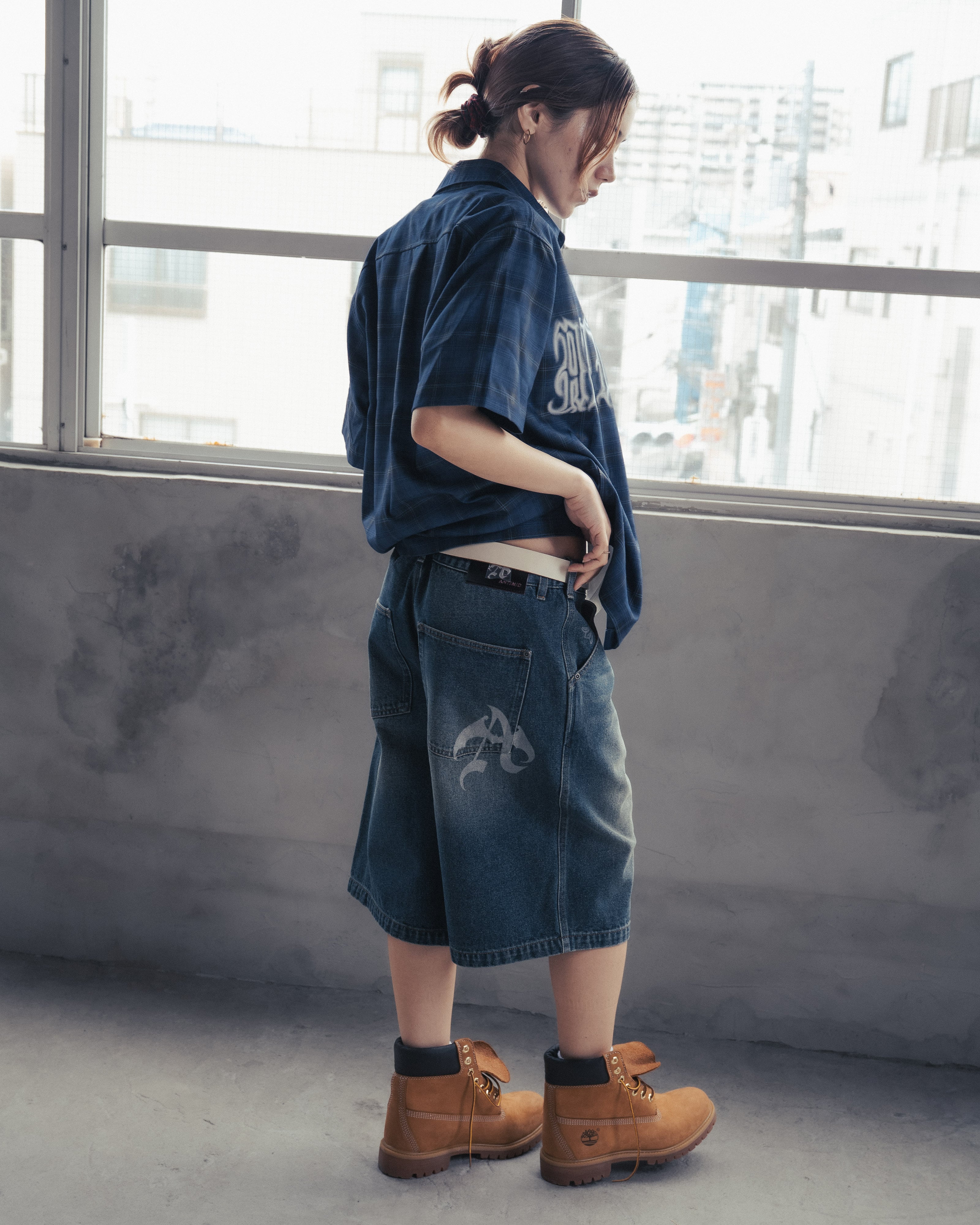 CROSS DENIM SHORTS – ANTIMID