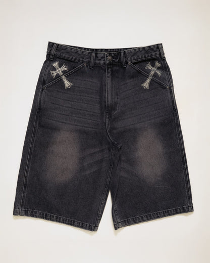 CROSS DENIM SHORTS