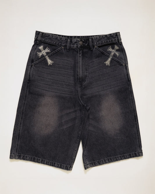 CROSS DENIM SHORTS