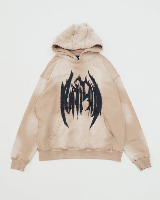 PIGMENT LOGO HOODIE - BEIGE